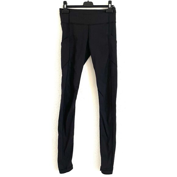Lululemon Speed Tight II (Mesh) Luxtreme Leggings Pockets Waist Tie Black - Picture 2 of 15